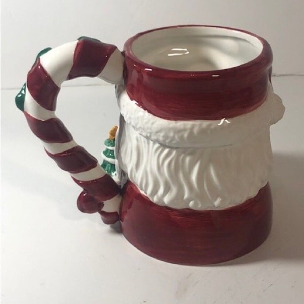Vintage Santa Christmas Mug with Toys & Candy Cane Handle C.I.C. - Picture 5 of 8
